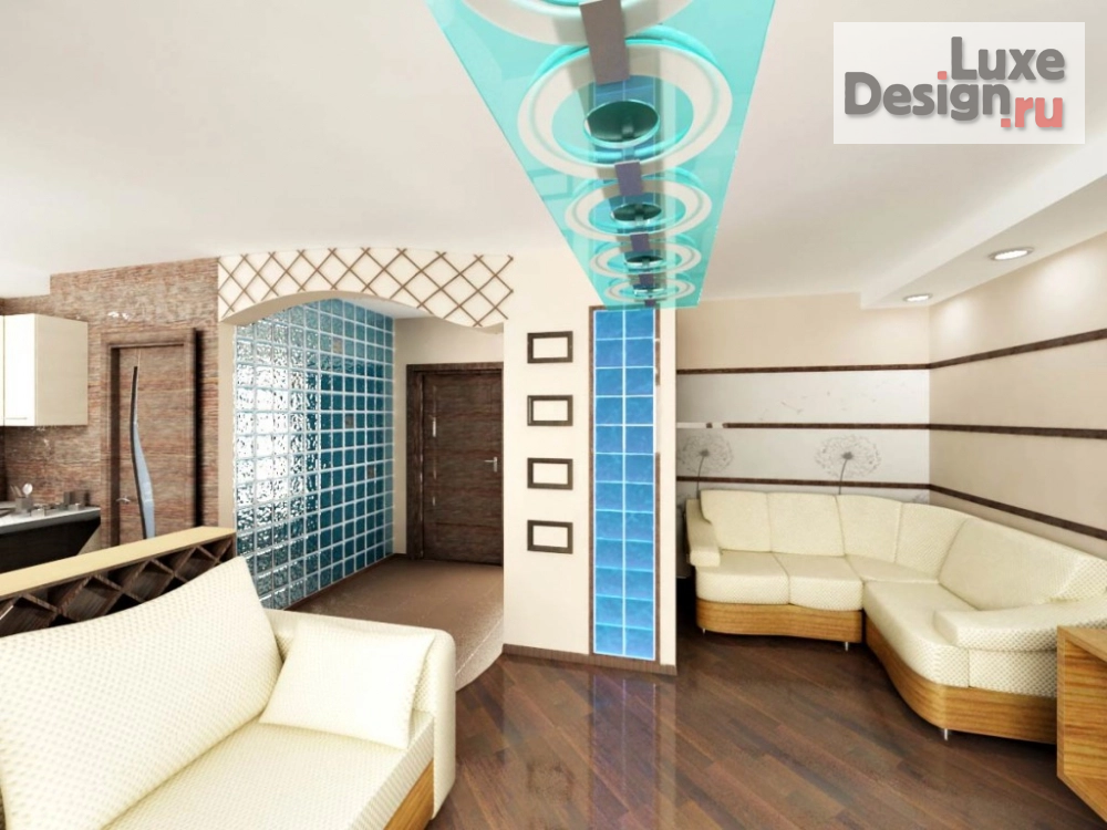 Дизайн интерьера однокомнатной квартиры "Дизайн интерьера кухни-студии" (фото 4)