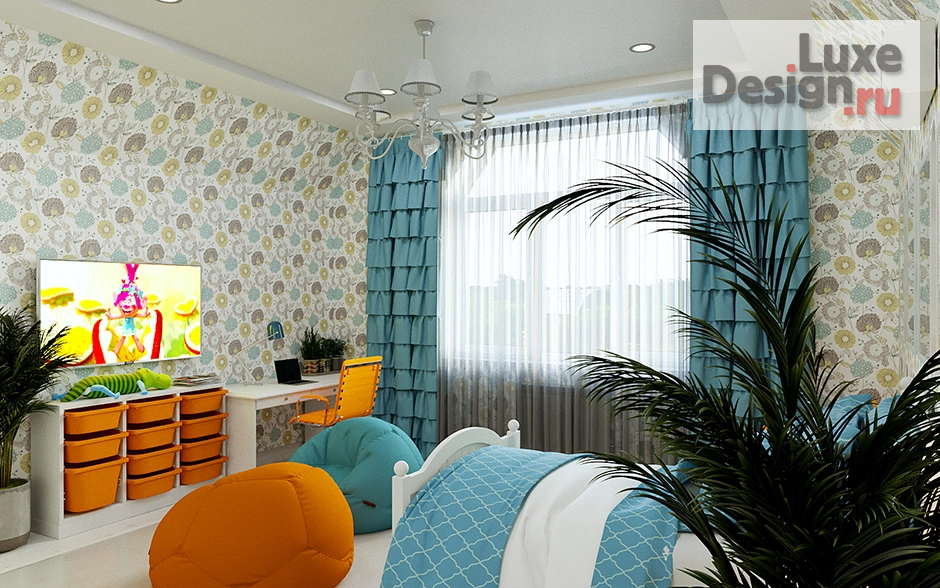 Дизайн интерьера детской "Детская комната для девочки" (фото 4)