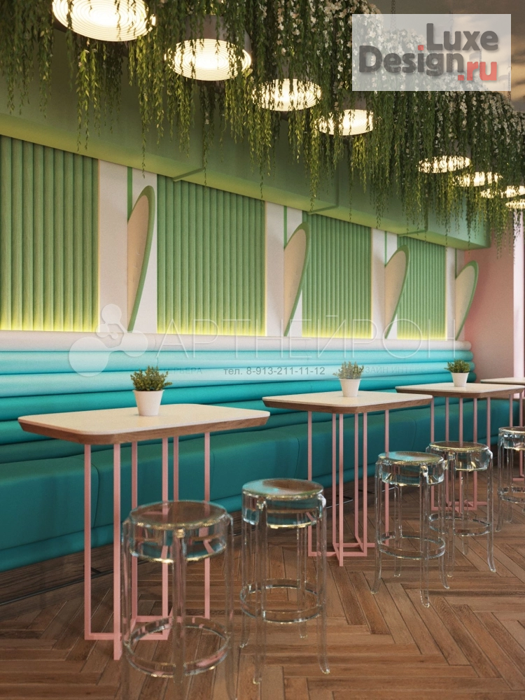 Дизайн интерьера кафе "Дизайн интерьера пиццерии в Новосибирске" (фото 10)