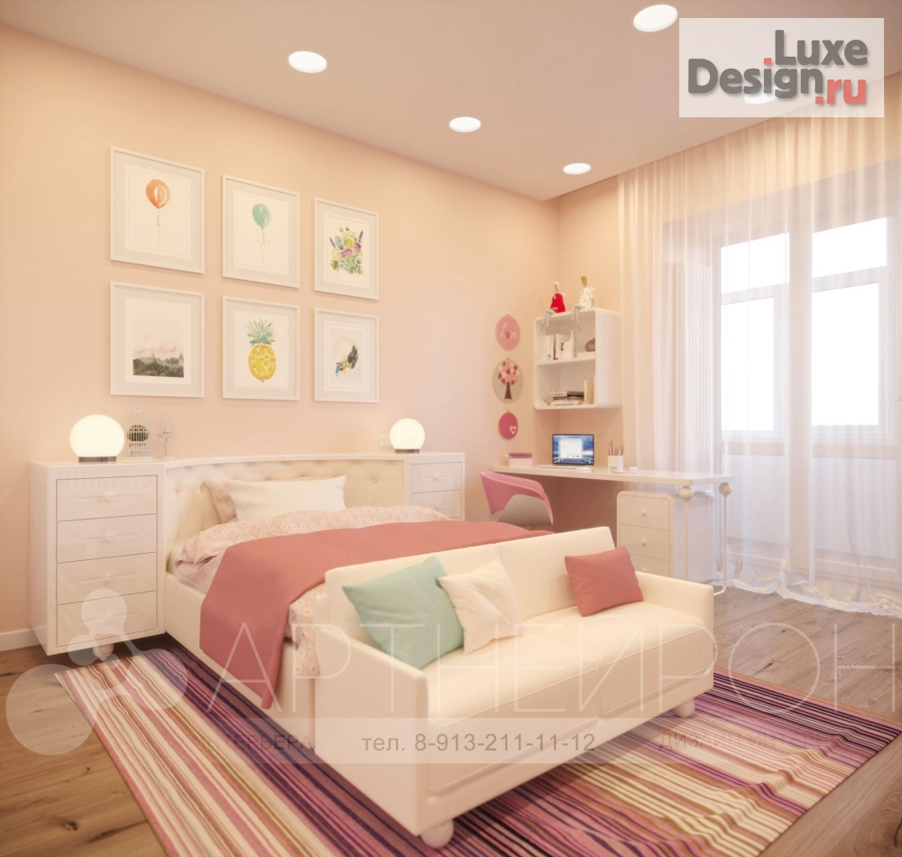 Дизайн интерьера детской "Дизайн комнаты для девочки" (фото 2)