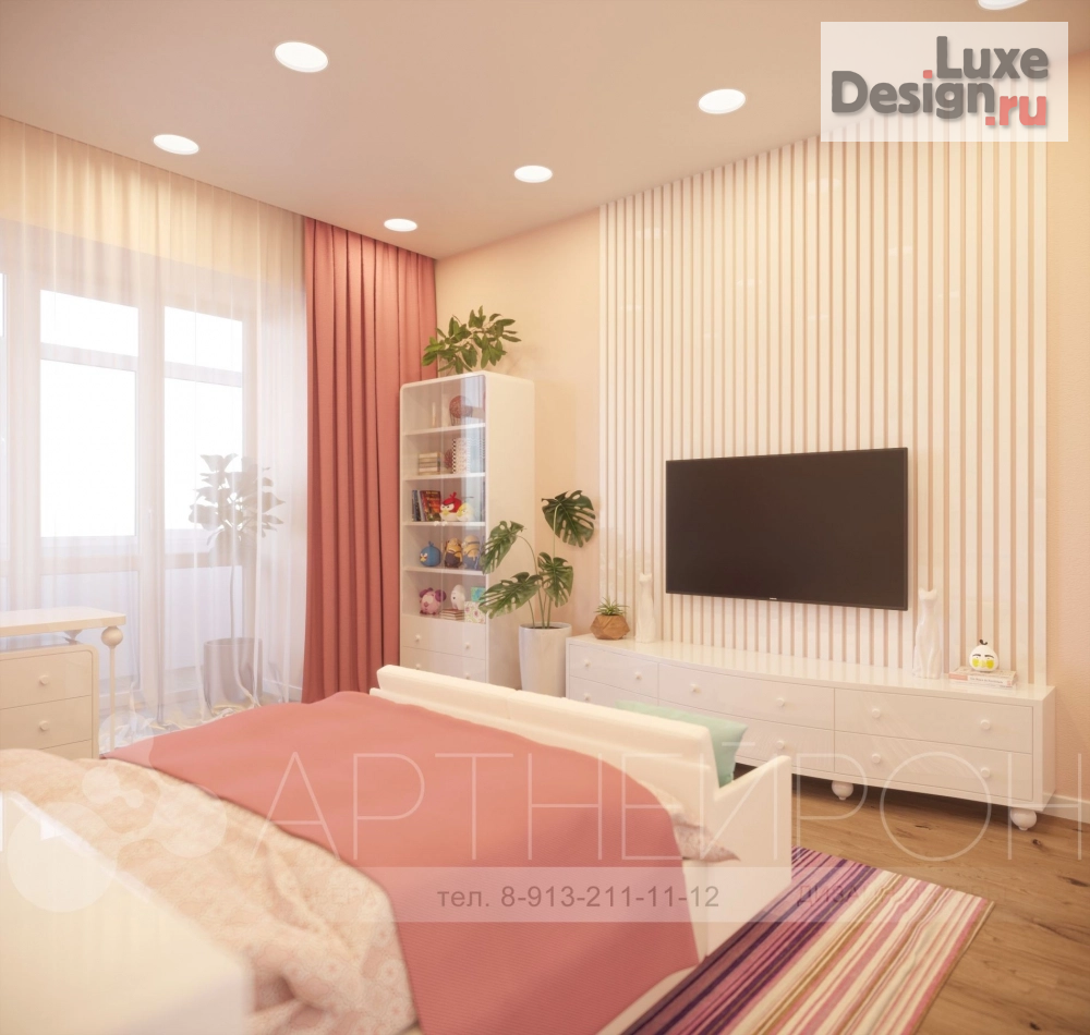 Дизайн интерьера детской "Дизайн комнаты для девочки" (фото 3)