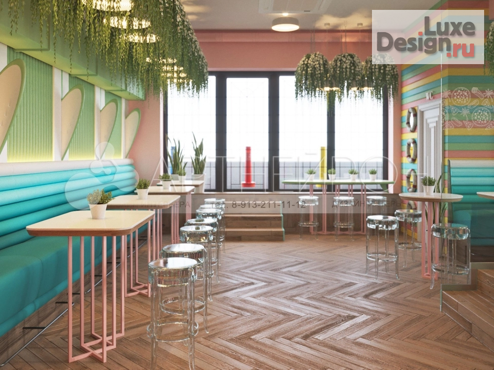 Дизайн интерьера кафе "Дизайн интерьера пиццерии в Новосибирске" (фото 3)