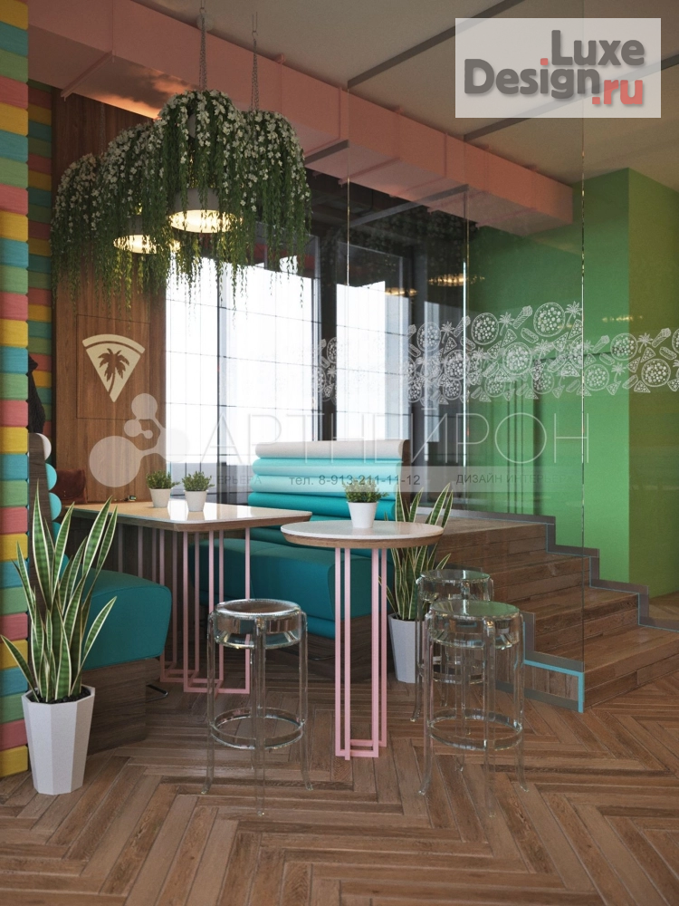 Дизайн интерьера кафе "Дизайн интерьера пиццерии в Новосибирске" (фото 7)