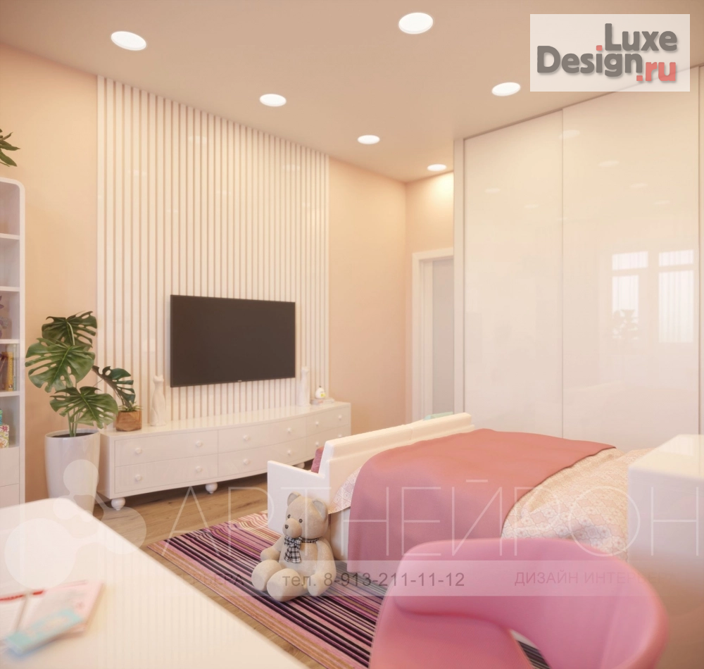 Дизайн интерьера детской "Дизайн комнаты для девочки" (фото 4)