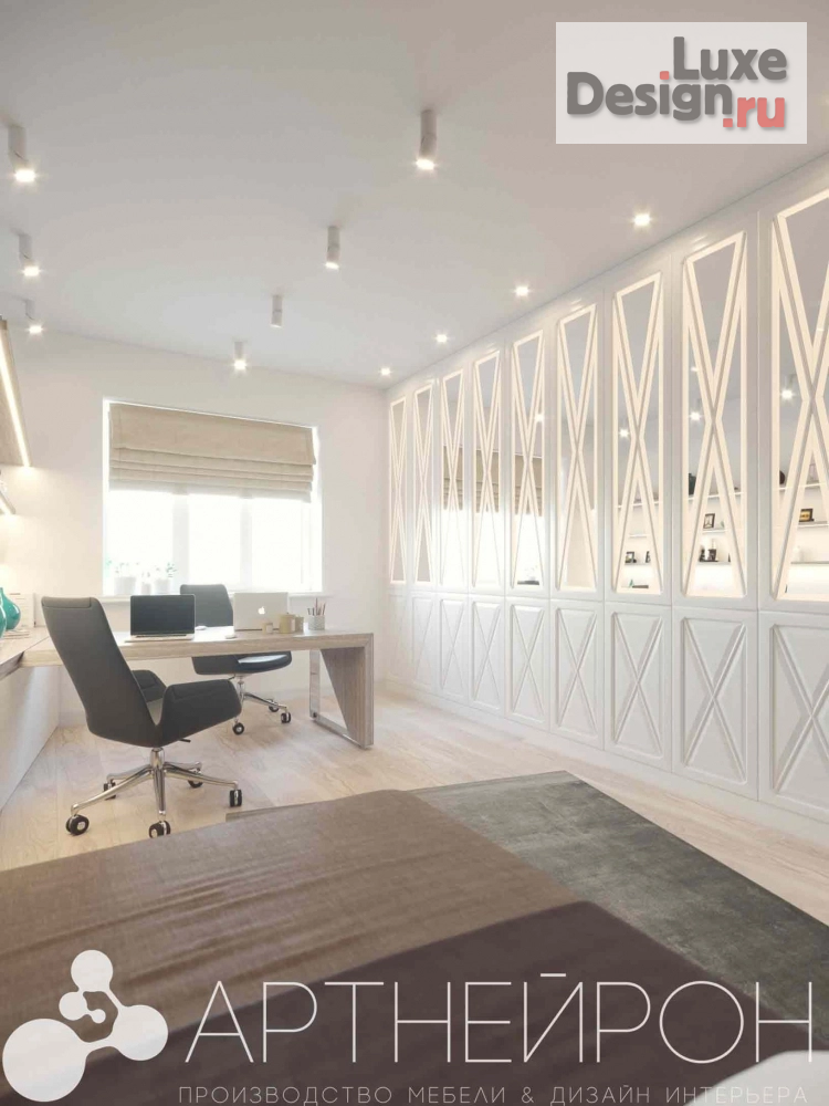 Дизайн интерьера квартиры "Дизайн спальни с рабочей зоной " (фото 3)