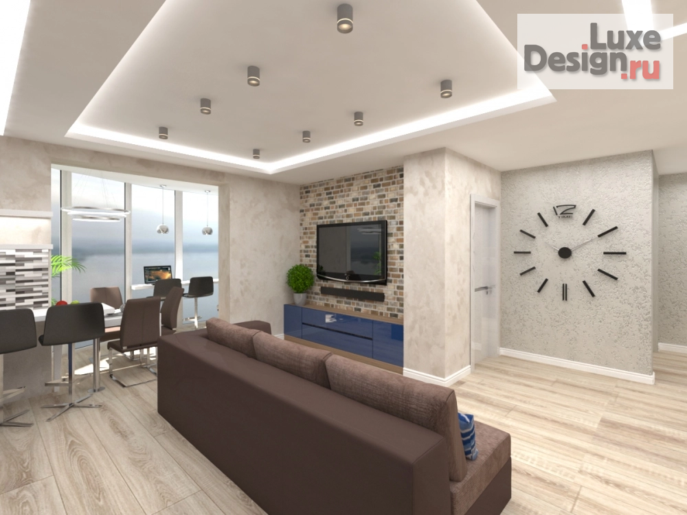 Дизайн интерьера квартиры "Квартира с видом на Обь" (фото 4)