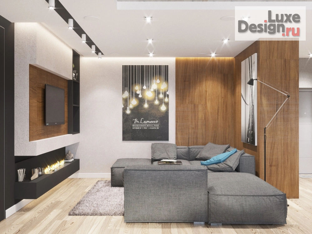 Дизайн интерьера двухкомнатной квартиры "Кухня-гостиная" (фото 1)