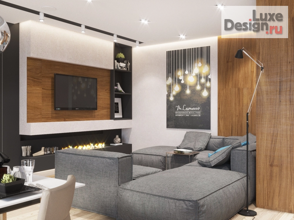 Дизайн интерьера двухкомнатной квартиры "Кухня-гостиная" (фото 4)