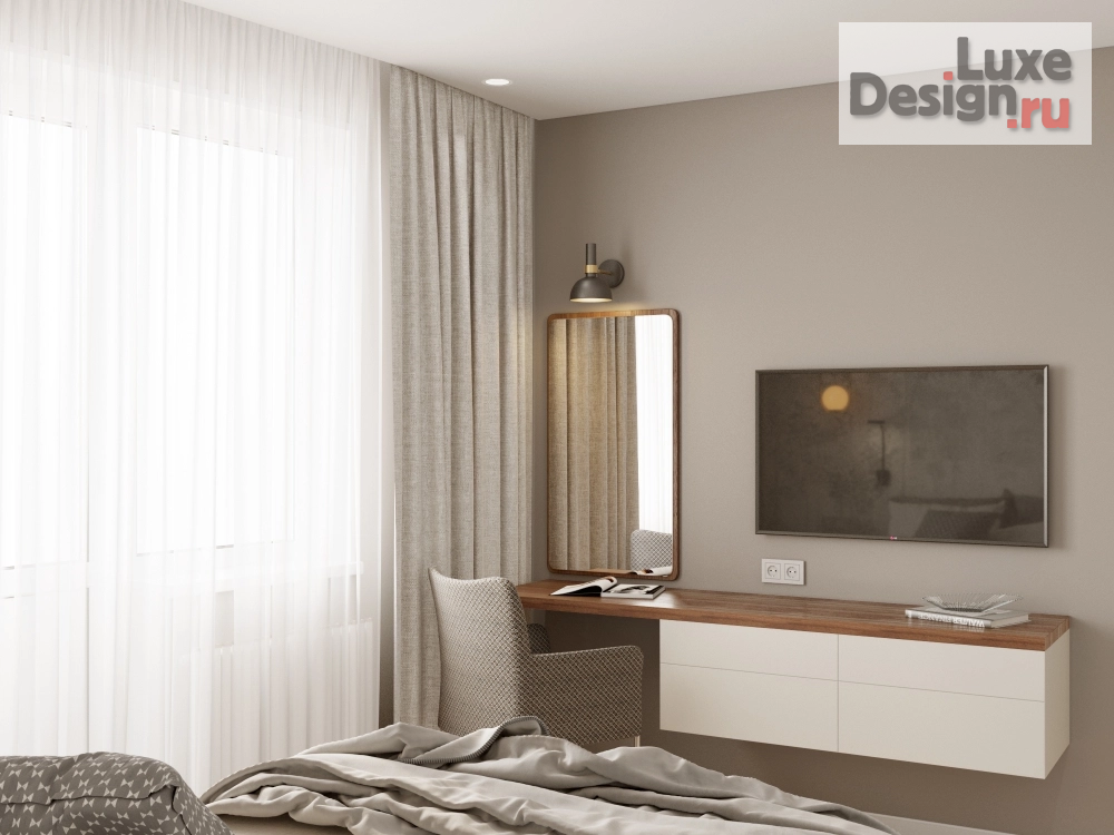 Дизайн интерьера двухкомнатной квартиры "Квартира для молодой женщины." (фото 2)