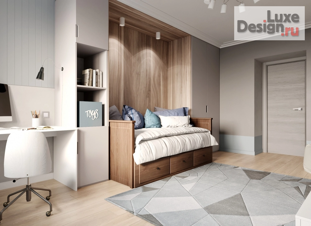 Дизайн интерьера четырехкомнатной квартиры "г. Барнаул, Власихинская 103" (фото 14)