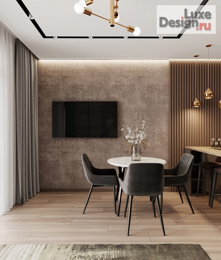 Дизайн интерьера квартиры студии "ЖК Островский, г.Новосибирск" (фото 4)