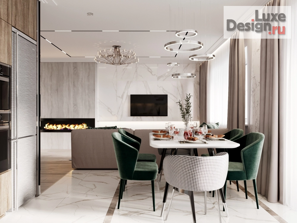 Дизайн интерьера четырехкомнатной квартиры "г. Барнаул, Власихинская 103" (фото 2)