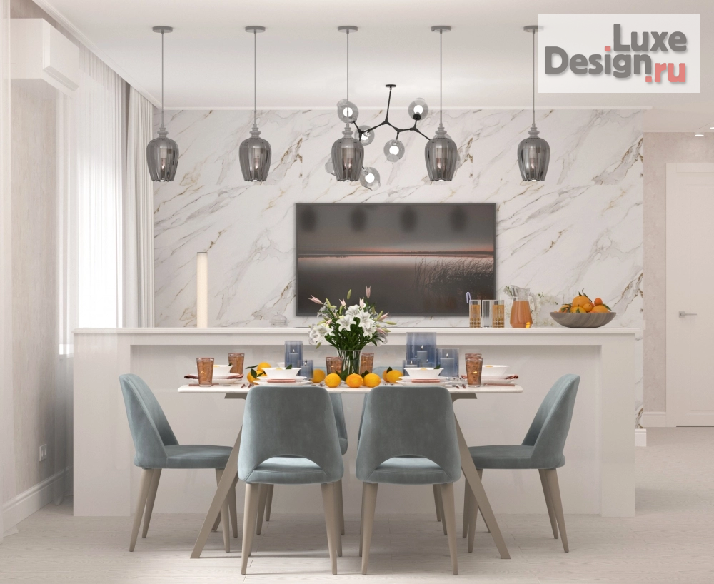 Дизайн интерьера четырехкомнатной квартиры "ЖК Марс" (фото 2)