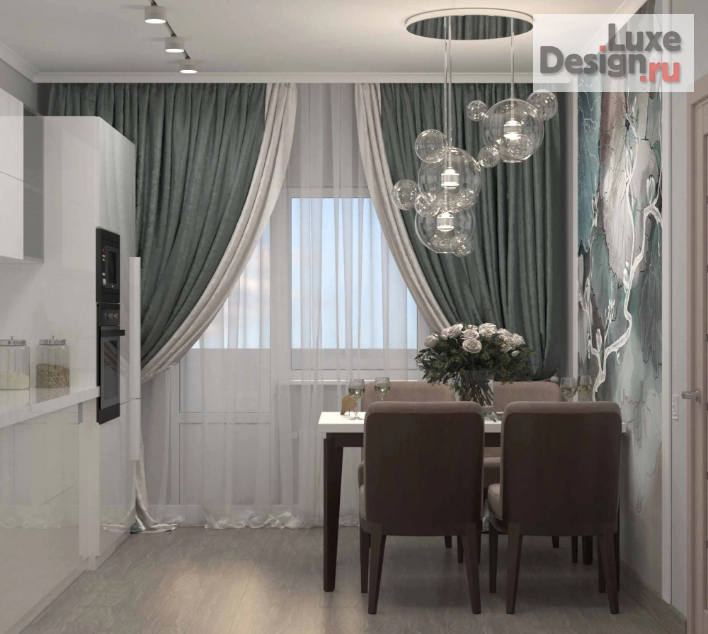 Дизайн интерьера двухкомнатной квартиры "ЖК Рубин" (фото 5)