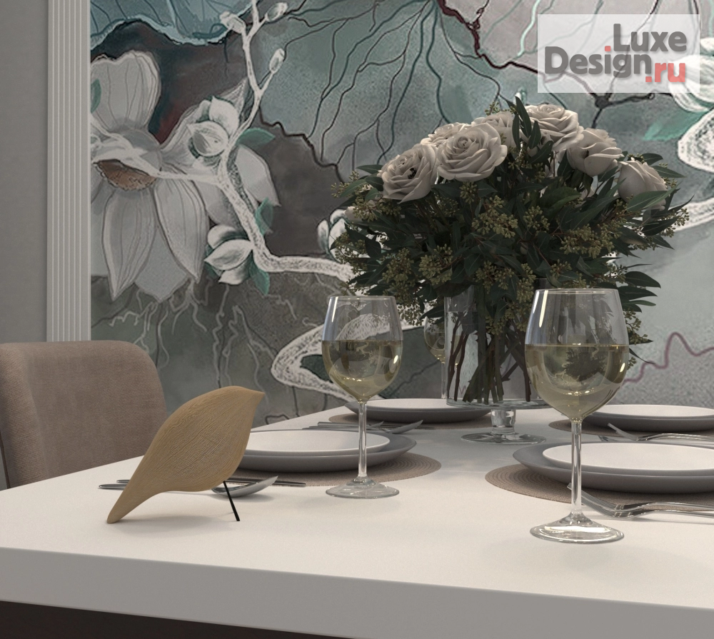 Дизайн интерьера двухкомнатной квартиры "ЖК Рубин" (фото 3)