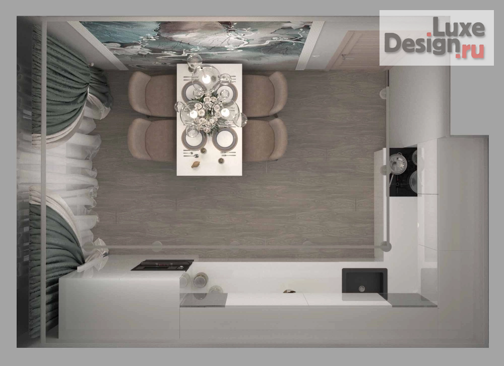 Дизайн интерьера двухкомнатной квартиры "ЖК Рубин" (фото 1)