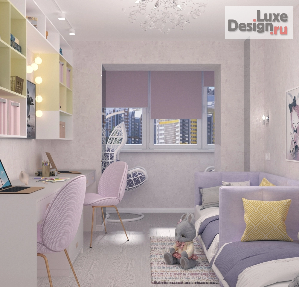 Дизайн интерьера четырехкомнатной квартиры "Детская " (фото 5)