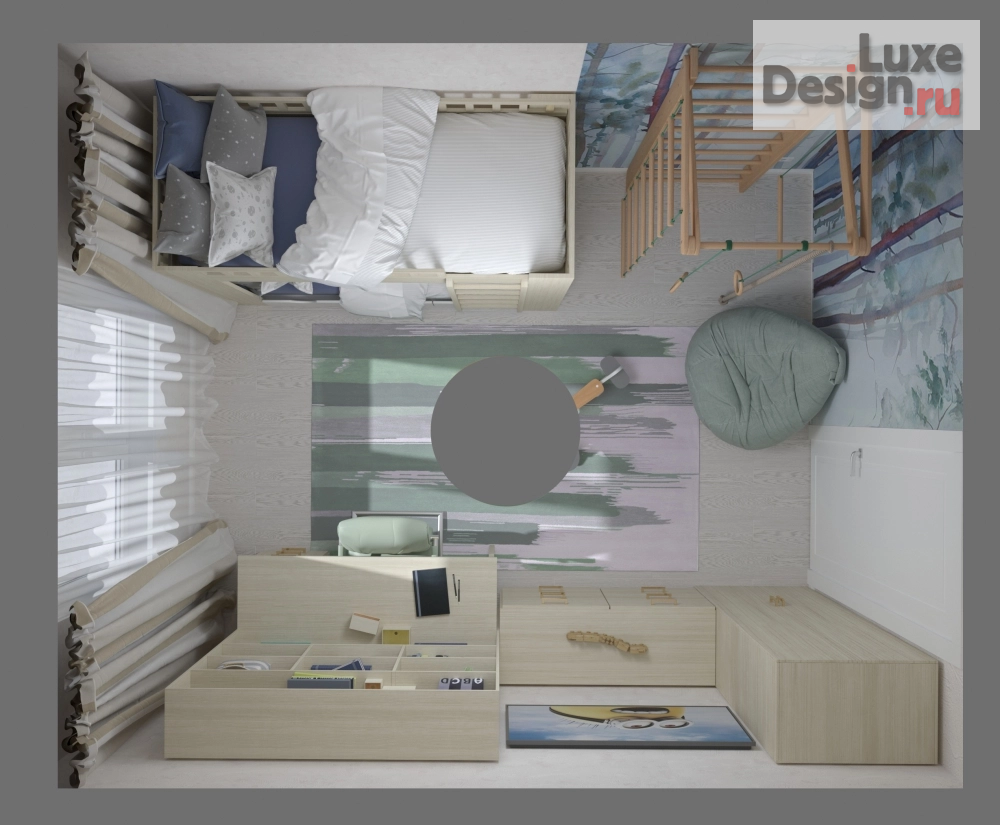 Дизайн интерьера четырехкомнатной квартиры "Детская " (фото 8)