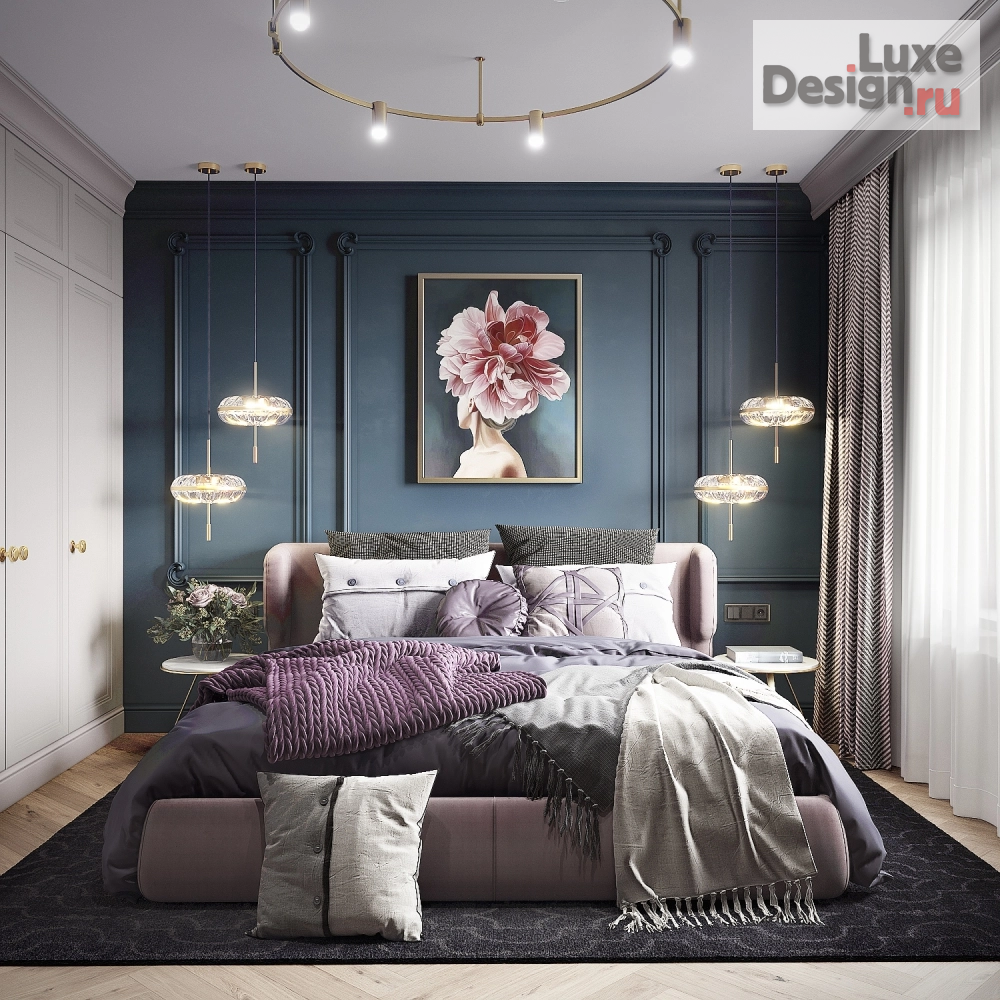 Дизайн интерьера квартиры "Спальня с гардеробной комнатой" (фото 1)