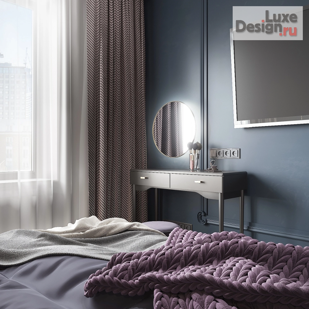 Дизайн интерьера квартиры "Спальня с гардеробной комнатой" (фото 3)