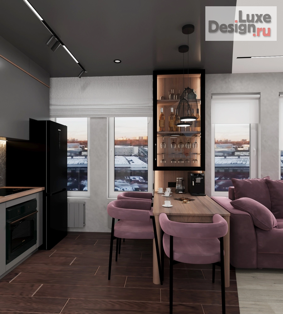 Дизайн интерьера трехкомнатной квартиры "ЖК "Движение Говорово", г. Москва" (фото 12)