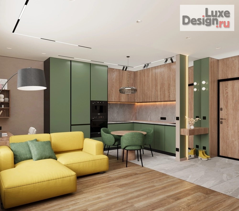 Дизайн интерьера двухкомнатной квартиры "ЖК Адалин на Южном, г. Барнаул" (фото 1)