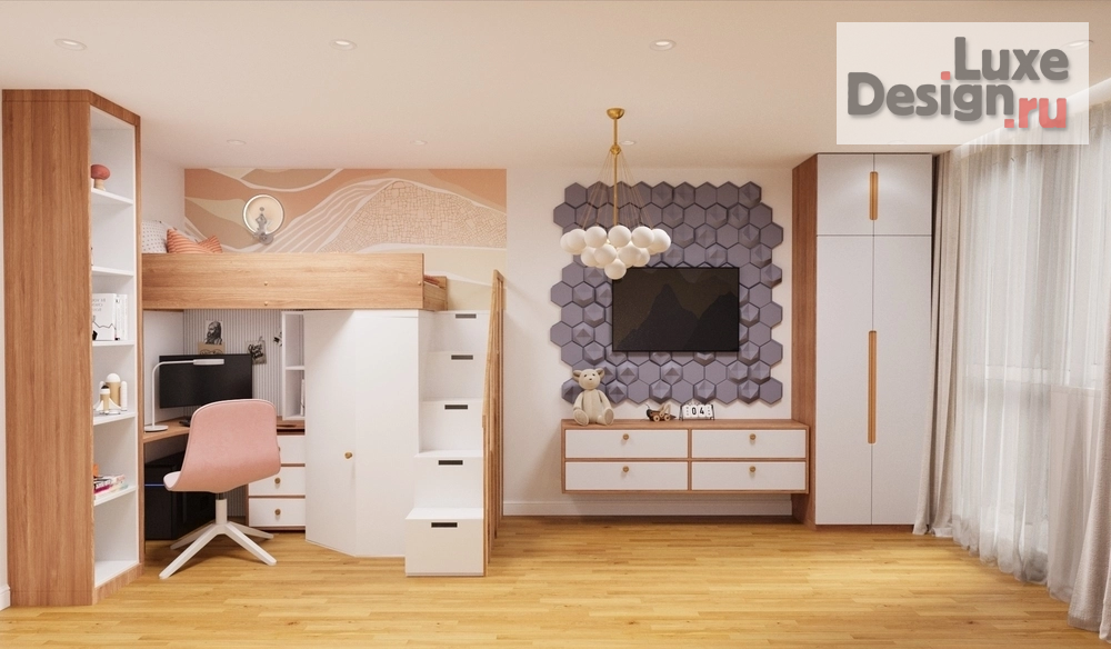 Дизайн интерьера комнаты "Детская для двух детей" (фото 1)