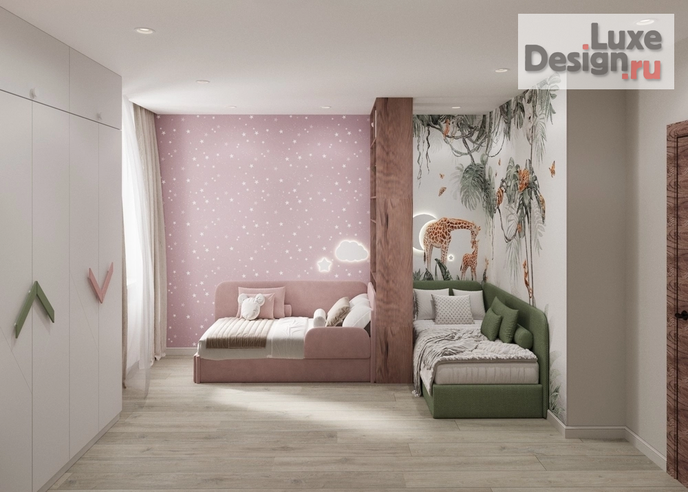 Дизайн интерьера детской "Детская для разнополых детей" (фото 2)