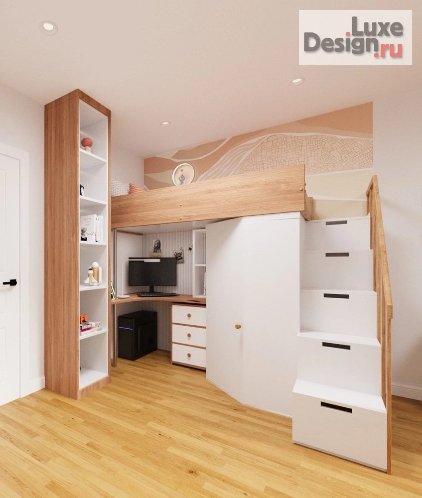 Дизайн интерьера комнаты "Детская для двух детей" (фото 4)