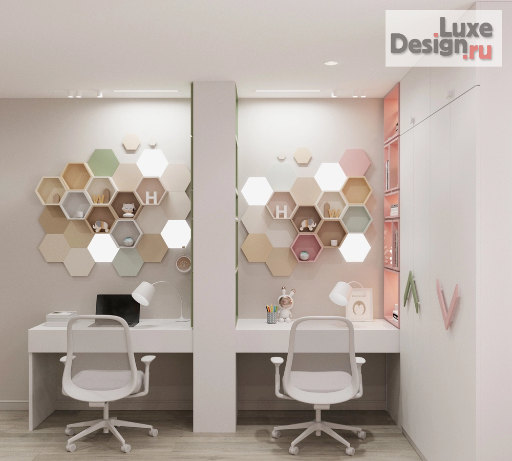 Дизайн интерьера детской "Детская для разнополых детей" (фото 4)