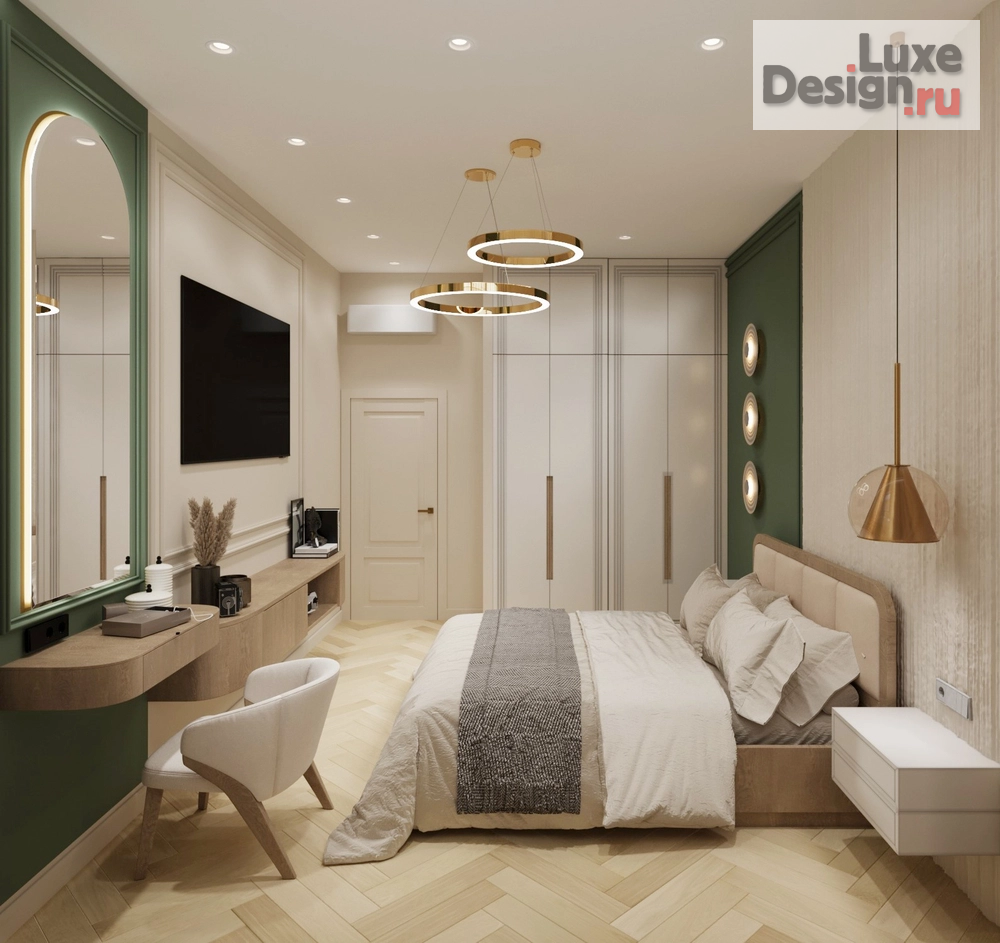 Дизайн интерьера трехкомнатной квартиры "ЖК-1 Ленинградский, г. Москва" (фото 2)