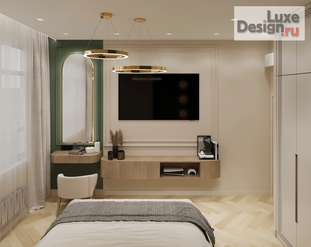 Дизайн интерьера трехкомнатной квартиры "ЖК-1 Ленинградский, г. Москва" (фото 3)