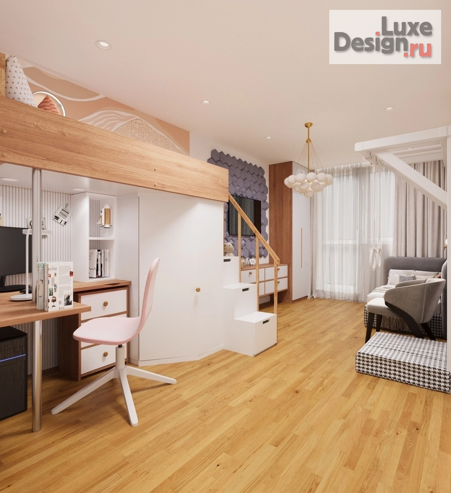 Дизайн интерьера комнаты "Детская для двух детей" (фото 6)