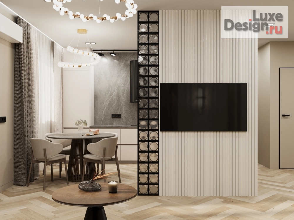 Дизайн интерьера трехкомнатной квартиры "ЖК Хорошоево г. Барнаул" (фото 2)