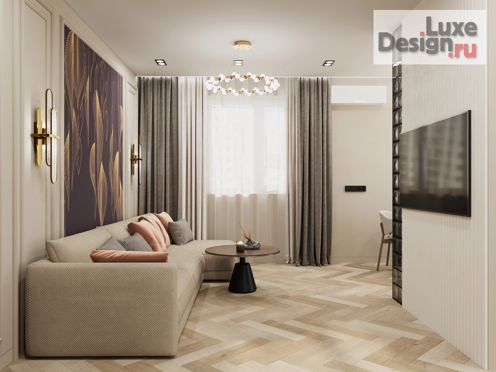 Дизайн интерьера трехкомнатной квартиры "ЖК Хорошоево г. Барнаул" (фото 3)