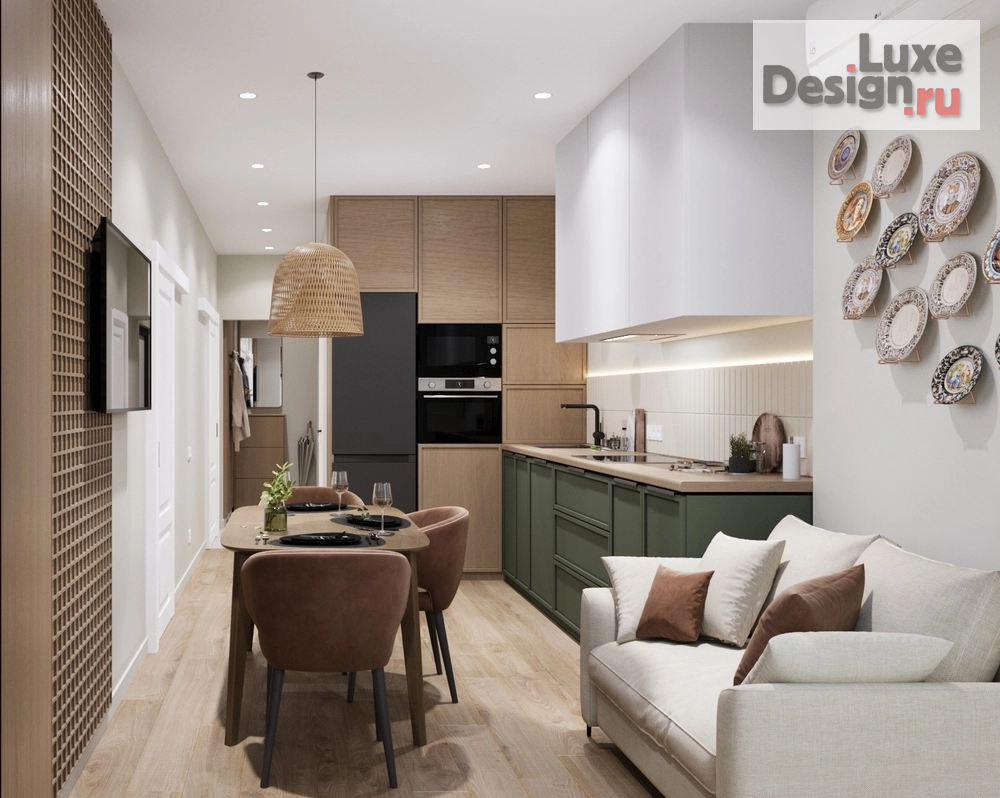 Дизайн интерьера трехкомнатной квартиры "ЖК Полис Лаврики, г. Санкт-Петербург" (фото 3)