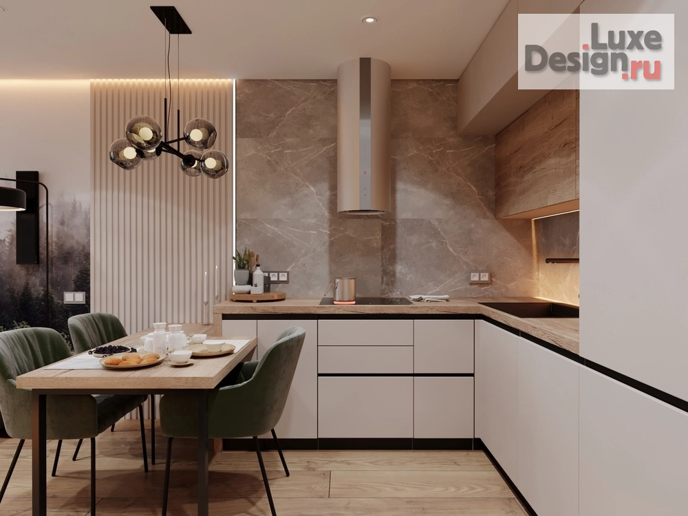 Дизайн интерьера кухни "Кухня гостиная в современном стиле" (фото 4)