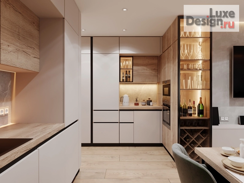 Дизайн интерьера кухни "Кухня гостиная в современном стиле" (фото 5)