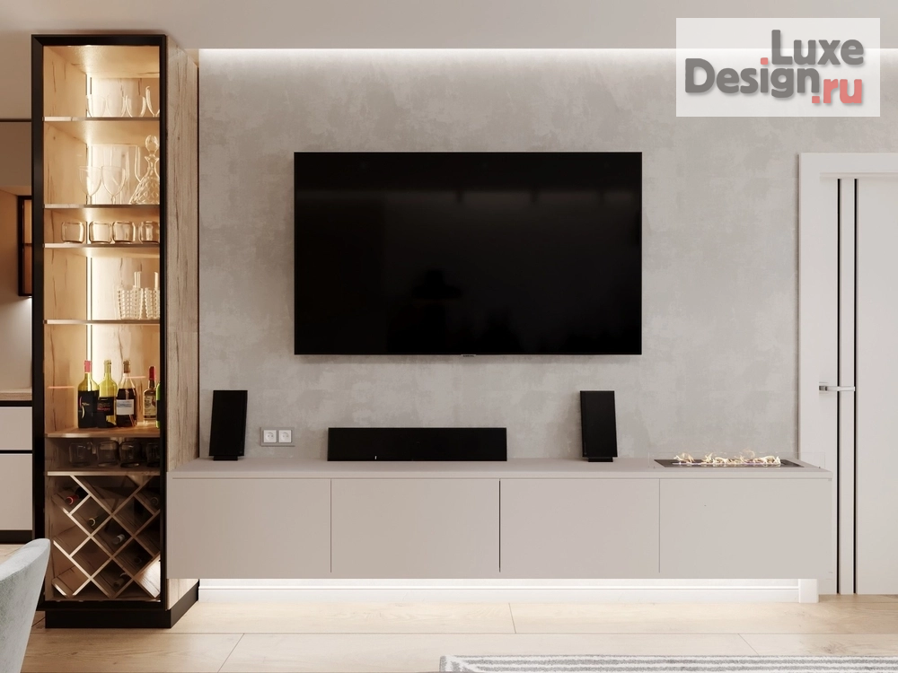 Дизайн интерьера кухни "Кухня гостиная в современном стиле" (фото 7)