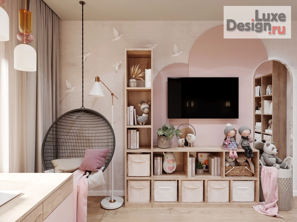 Дизайн интерьера детской "Детская для девочки" (фото 8)