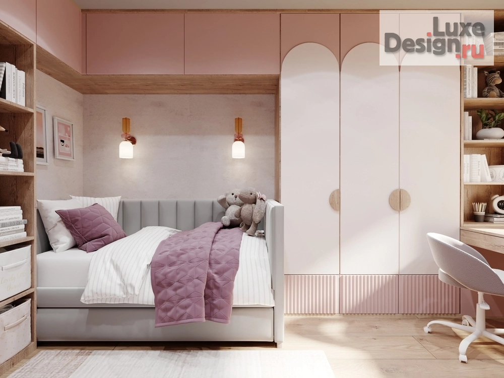 Дизайн интерьера детской "Детская для девочки" (фото 6)