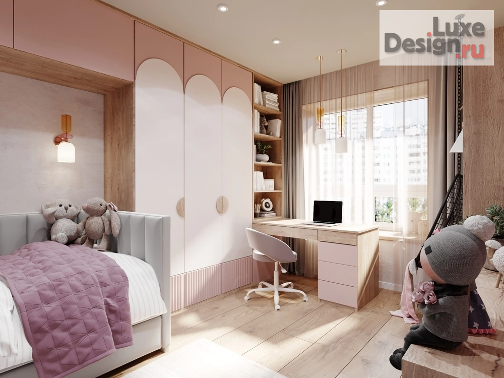 Дизайн интерьера детской "Детская для девочки" (фото 5)