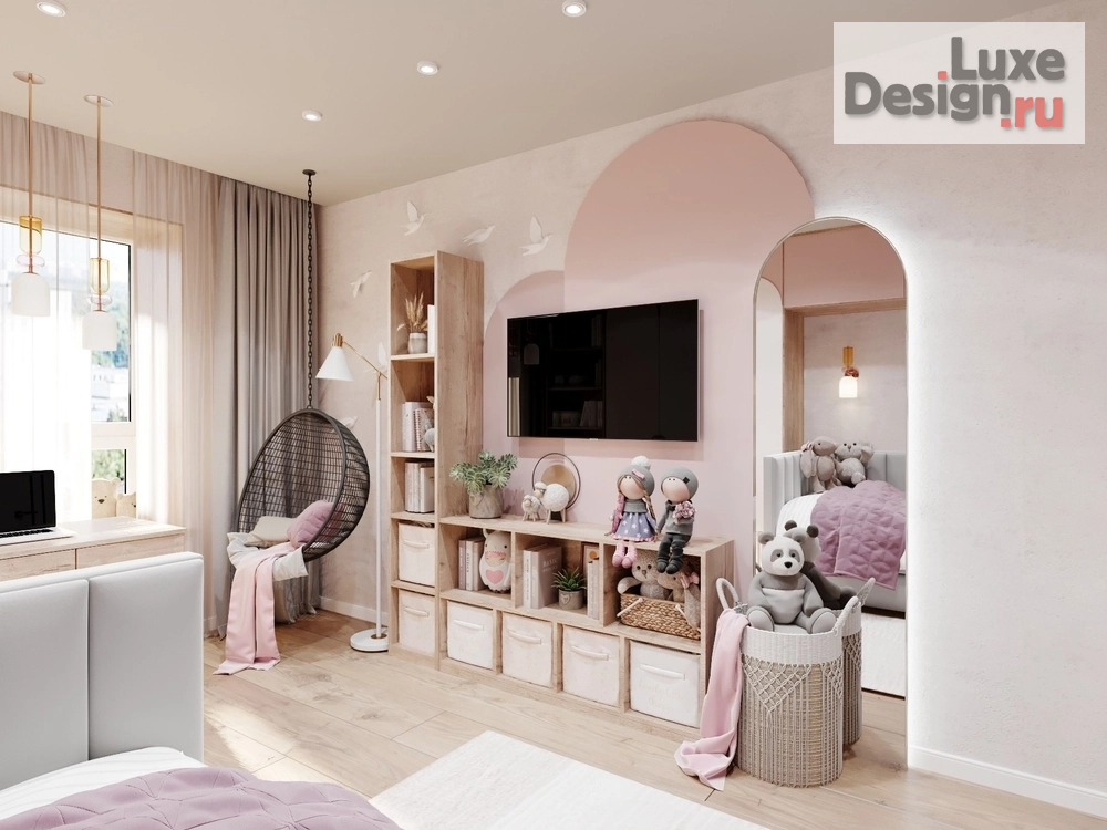 Дизайн интерьера детской "Детская для девочки" (фото 3)