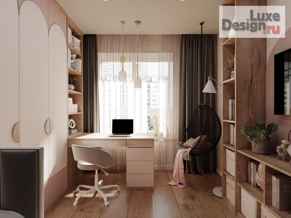 Дизайн интерьера детской "Детская для девочки" (фото 2)