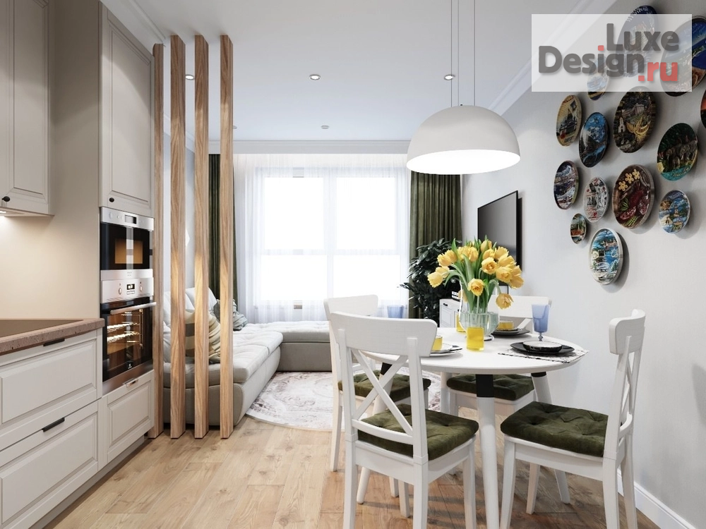 Дизайн интерьера кухни "Кухня гостиная в классическом стиле" (фото 2)