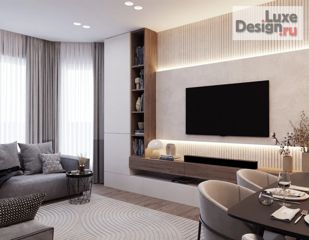 Дизайн интерьера кухни "Кухня гостиная в современном стиле" (фото 8)