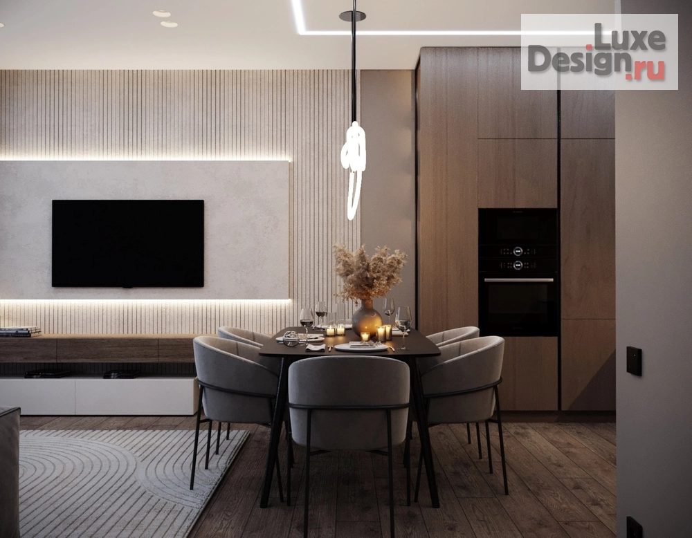 Дизайн интерьера кухни "Кухня гостиная в современном стиле" (фото 1)