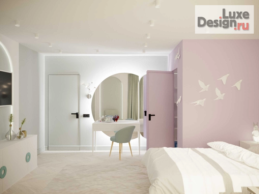 Дизайн интерьера детской "Детская комната для девочки" (фото 1)