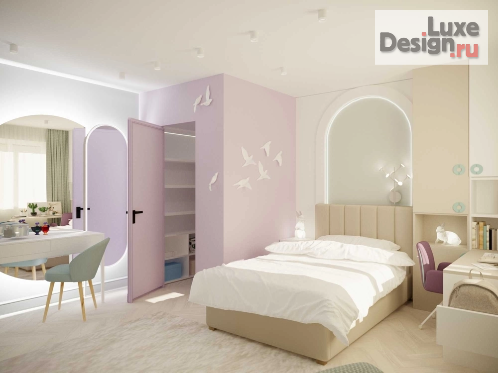 Дизайн интерьера детской "Детская комната для девочки" (фото 5)