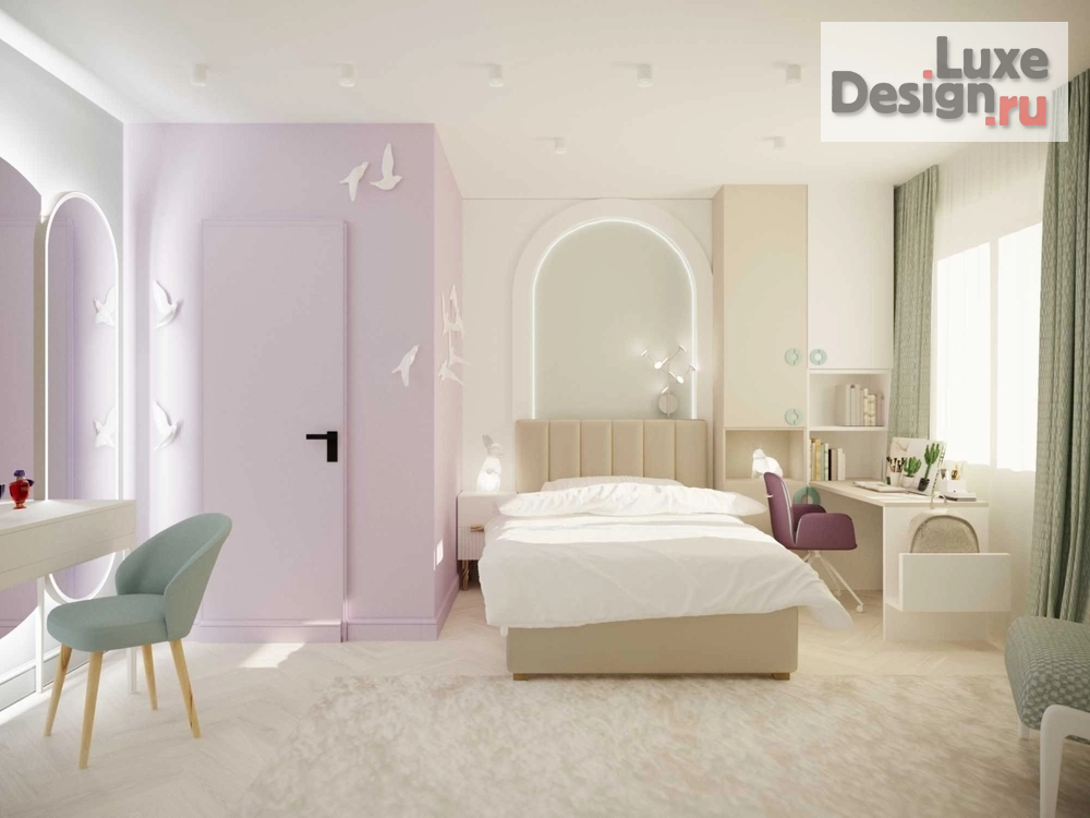 Дизайн интерьера детской "Детская комната для девочки" (фото 6)